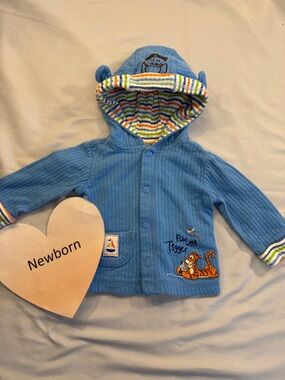 Disney - Striped Baby/newborn Jacket with Tigger Design